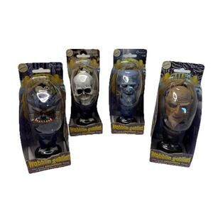 Wobblin Goblins Monster Bobble heads #488 Skull #485 Baldy Wolf Frankenstein Lot